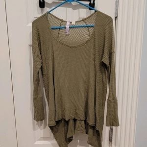Francesca, olive, size large long sleeve